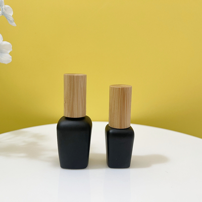 Buntes Soem-Nagel-Glas-Flaschen-Quadrat ringsum ovale Form 10ml 12ml 15ml mit Bambuskappe